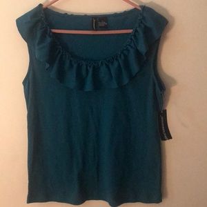 NWT Teal Sleeveless Jason Maxwell Large Top